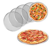 Sefdrert Pizza Screen, 6 Pack 8 Inch Seamless Aluminum Pizza Pan with Holes, Non Stick Grade Pizza Baking Trays for Oven, Kitchen