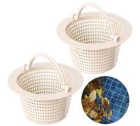 Sefdrert Skimmer Basket for Inground Pool Swimming Pool Skimmer Basket Handle Pool Strainer Basket Beige