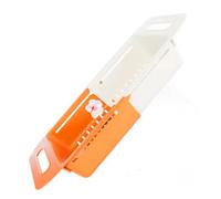 Sefdrert Vegetable Washing Kitchen Telescoping Plastic Draining Basket Sink Strainer Fruits Dish Rack Orange White