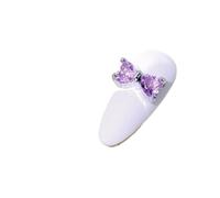 SEFGRYMU 10pcs 3D Bowknot Nail Decorations, Flat Manicure Charms & Glitter Art Accessories(Color2)