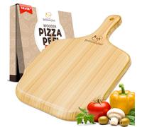 Sefinsecimi 12x12 Inch Wooden Pizza Peel - Premium Bamboo Pizza Paddle for Baking, Cutting & Serving - Smooth Surface, Durable & Eco-Friendly Pizza Board with Ergonomic Handle