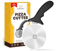 Sefinsecimi Ergonomic Pizza Cutter - Sharp Stainless Steel Wheel with Comfortable Non-Slip Handle - Effortless Precision Cutting for Pizzas, Dough & More
