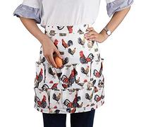 Sefiron Chicken Egg Collecting Apron,12 Deep Pockets for Hense,Duck,Goose Eggs, White, White