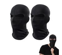 SEFIRST 2 Pcs 2 Hole Balaclava Black Ski Face Mask, Motorcycle Cycling Neck Warmer for Helmet, UV Windproof Protector Scarf for Men/Women, Balaclavas Mask for Skiing, Snowboarding, Cycling, Running