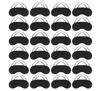 SEFIRST 24 Pack Sleep Eye Blindfold Shade Cover, Black Sleeping Blindfolds for Men & Women, Comfortable Soft Eye mask, Sleeping mask for Lunch Break, Travel, on The Plane, Hotel, Camping Usage