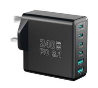 Sefitopher 240W USB C Charger, 6-Port Charging Station Fast Charger Plug