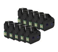 SEFNPOME 10/5PCS LB-200BK MK-RS100B PT-200BK Compatible For Printer Models Mk2600 Mk2500 Mk2100 Mk2000 Mk1500 Mk1100 Mark 1 Pro M-11C M-1STD(LB-200BK 10PCS)