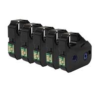 SEFNPOME 10/5PCS LB-200BK MK-RS100B PT-200BK Compatible For Printer Models Mk2600 Mk2500 Mk2100 Mk2000 Mk1500 Mk1100 Mark 1 Pro M-11C M-1STD(LB-200BK 5PCS)