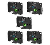 SEFNPOME 18-36mm Etching Stencil Labels 5PK Compatible With STe-141 STe151 STe161 Black On Clear For PT-D450 D600 Label Makers(5PK 24mm)