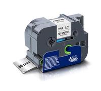 SEFNPOME 36mm Laminated Label Tape TZe-261 1 Piece Compatible With TZe TZ Tape TZe261 TZ-261 For Label Printer Machine(Black on Silver)
