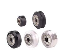 SEFNPOME 3D Printer CNC Wheels Plastic Small And Big Passive Round Perlin And V-Type Wheels Compatible With V-Slot C-Beam For 3D Printers(Big wheel)