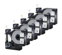 SEFNPOME 5Pcs Black On White 12mm X 1. 5m Heat Shrink Tube Labels Compatible With 1000 4200 5200 And Similar Label Printers Including A18055