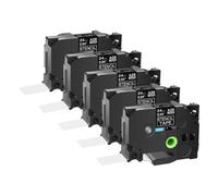 SEFNPOME 5PK Compatible Stencil Tape For ST151 STe141 ST-161 Models Black On Clear 18mm 24mm 36mm Non-Adhesive Stamp Etching Tape Works With PT-D600VP(5PK 24mm)