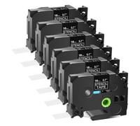 SEFNPOME 6Pcs Black 18mm 24mm 36mm Etching Stencil Label Tape Compatible With Label Makers Models STe141 STe151 STe161(18mm)