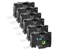 SEFNPOME 6Pcs Black 18mm 24mm 36mm Etching Stencil Label Tape Compatible With Label Makers Models STe141 STe151 STe161(36mm)
