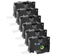 SEFNPOME 6Pcs Black 18mm 24mm 36mm Etching Stencil Label Tape Compatible With Label Makers Models STe141 STe151 STe161(24mm)