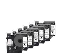 SEFNPOME 6PK 45013 Compatible Label Maker D1 12mm Label Ribbon Black On White 45013 Compatible With LM160 280 Labeling Machine
