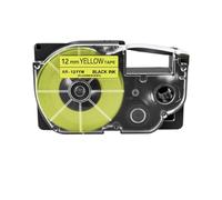 SEFNPOME Compatible 9mm 12mm 18mm 24mm XR Label Tapes For Label Printers KL120 KL-60 KL-130 And XR12WE XR-12X XR-9WE XR18WE(Black on Fluo Yellow)