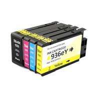 SEFNPOME Compatible Ink Cartridge 936 937 938 937e 938e For Officejet Pro 9110B 9120B 9130B 9720 9730 9110e 9120e 9130e 9720e 9730e Printers(936e 4Color 1set)