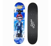 Sefulim 31 x 8 Inch Complete Skateboard 8 Layer Canadian Maple Double Kick Deck Skateboard for Boys Girls Teens Adults Beginner