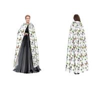 SEFZCXDN (Merry Christmas Happy) Unisex Hooded Cloak Cape Halloween Christmas Fancy Cape Costumes For Adults