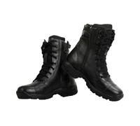 Sega Combat 3 Men's Leather Combat Boots Black | Mid Calf Lace Up Military Style Boots | Durable Work Boots for Men | Tactical Army Style Boots for Security, Airsoft & Outdoor Activities