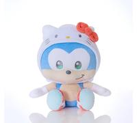 SEGA Fave Sonic & Friends Sanrio Characters Plush, M, Sonic x Hello Kitty
