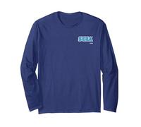 Sega Logo Design Long Sleeve T-Shirt, Adult Unisex, Navy Blue, Small
