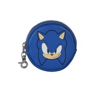 Sega-Sonic Face-Cookie Coin Purse, Blue, 8.7 x 8.7 cm, Sonic The Hedgehog - SEGA