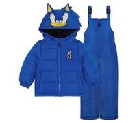 Sega Sonic The Hedgehog Boys' 2-Piece Heavyweight Snowsuit, blue, 7