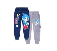 SEGA Sonic The Hedgehog Boys' Jogging Bottoms for Toddlers and Little Kids, Multi-Colour, Pack of 2, Navy/grey, 5