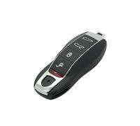 SEGADEN Replacement Key Shell + Uncut Blank Emergency Insert Key Compatible with Porsche Macan Boxster Cayenne 5 Button Smart Keyless Entry Remote Key Case Fob 4+1 BTN PG923D