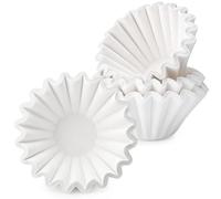 Segarty 1-2 Cup Basket Paper Coffee Filters Disposable, 100pcs 6.1in White Paper Filter Pour Over Maker Basket Dripper for Office Cafeteria, Coffee Bar & Pot Liners Accessory for Commercial Household