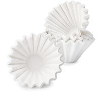 Segarty 1-4 Cup Paper Coffee Filters Disposable, 100 Count 7.2in White Basket Style Filters Ideal Liners for Pour Over Maker Brewer Drippers, Accessories for Commercial Household Office Coffee Making