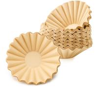 Segarty 200 Count Natural Unbleached Brown Coffee Filters Disposable, 1-2 Cup Small Paper-made Basket Filters, 6.1in Filters for Pour Over Maker Dripper, Suitable for Coffee Bar Home Office Cafeteria