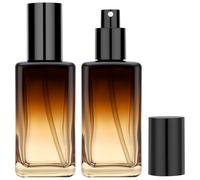 Segbeauty 3.4oz Amber Glass Spray Bottles Refillable Perfume Atomizer, 2pcs Fine Mist Travel Glass Empty Bottle Sprayer for Hair, 100ml Perfume Travel Spray Bottles for Toiletries Cosmetic Containers