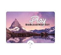 Segensart - Big Blessing Pray Set - 12 XL Postcards (16 × 11.5 cm) with Bible Verses + 2 Free Cards - Natural Paper - Christian Card Set