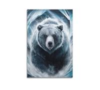 SEGFUGS Grizzlies Breaking The Ice Poster Poster Decorative Painting Canvas Wall Posters And Art Picture Print Modern Family Bedroom Decor Posters 20x30inch(50x75cm)
