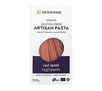 Seggiano Organic Red Lentil Tagliatelle 250g - Certified Gluten Free, Vegan, Vegetarian & GMO Free - High in Protein & High in Fibre - Made from 100% Legume Flour