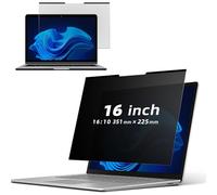 SeGinn Laptop Privacy Screen for 16 Inch 16:10 Screen, Removable Anti-Glare Blue Light Filter, Scratch-Resistant, Magnetic Privacy Filter Screen Protector for Lenovo/Dell/Huawei/HP/Asus