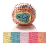 Segment Dyeing Milk Cotton Yarn for Hand Knitting DIY Crafts, Soft and Comfortable 45% Cotton and 55% Acrylic Material, 100g Ball with 193m Length (H)