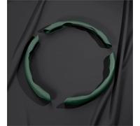 Segmented 3pcs Car Interior Accessories Steering Wheel Cover Booster Protective Soft Leather(3pcs O style Green)