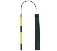 Segmented Fiberglass Pole, Telescopic Insulated Rescue Rod with Removable Hook and Anti-Slip Handle for Substation, Fire Protection, Construction, 2m Length