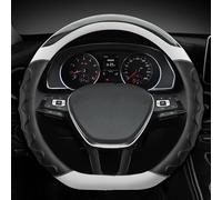 Segmented Steering D Shape Car Steering Wheel Cover For Santana 2016 2017 2018 2019 2020 2021 Auto Accesorioss(Bianco)