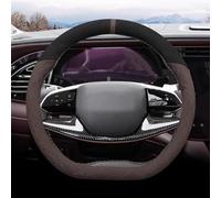 Segmented Steering Steering Wheel Protection Cover Fluffy Short Pile Anti Slip Interior Parts Accessorie For Territory 2015-2023 2024(Style B Black Brown)