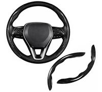 Segmented Steering Wheel Cover for Cupra Ateca Limited Edition 2018-2026, Anti-Slip Car Steering Wheel Protector Breathable PU Auto Interior Accessories, Black-2PCS