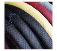 Segmented Steering Wheel Protector Car Steering Wheel Cover 37-39cm Braid On The Four For Seasons Protector(Wine Red)