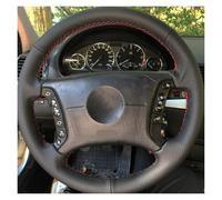 Segmented Steering Wheel Protector For BMW For E46 318i X5 E53 325i E39 Artificial Leather Car Steering Wheel Braid Cover Automotive(Red Thread)