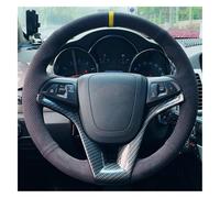 Segmented Steering Wheel Protector For Cruze Hatchback Sedan 2009-2014 For Aveo 2011-2014 For Orlando 2010-2015 Car Steering Wheel Braid Suede Protector Cover(Light Blue Thread)