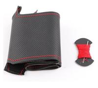 Segmented Steering Wheel Protector For Ssangyong For Rexton For W For Rodius Leather Braid For Steering Wheel Cover Automotive(Red thread)